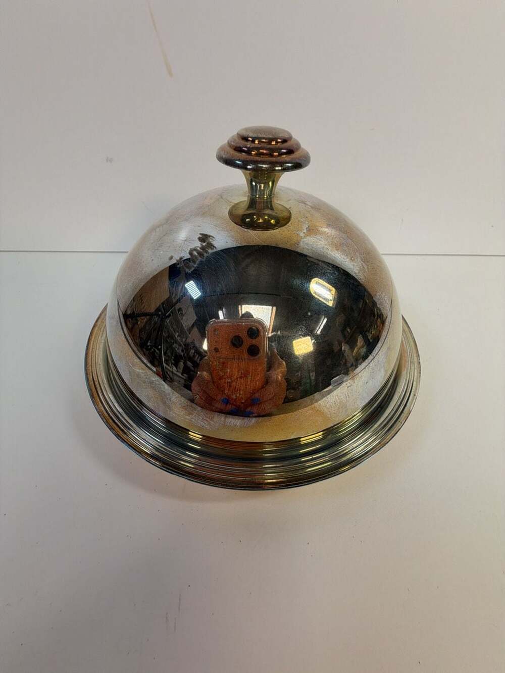 Vintage Silver Plated Covered Butter Dish with Glass Insert